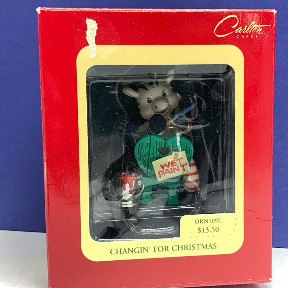 Zebra Christmas ornament Carlton NIB holiday horse